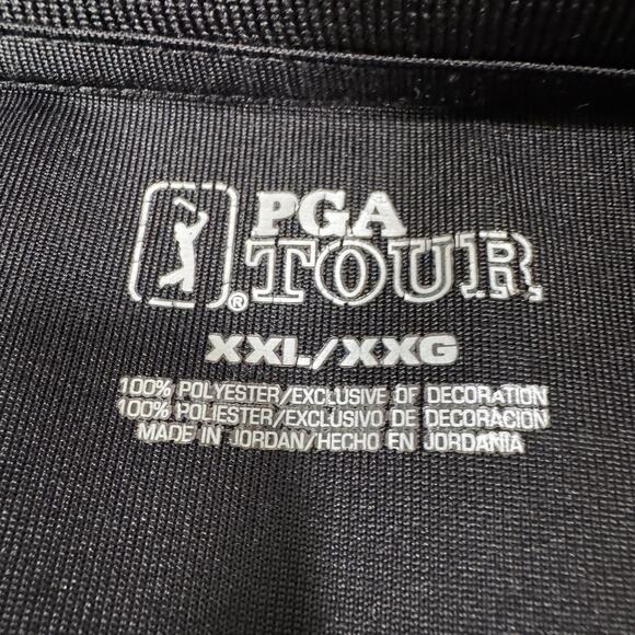 PGA Tour Black and Cream Striped Polo Shirt Size 2XL - Picture 7 of 8